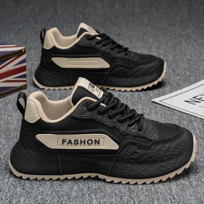 Chunky Sneakers Plus Size 45 46 47 48 Mens Designer Sports Shoes Fashion Casual Leather Fabric Increased Internal Platform Shoes
