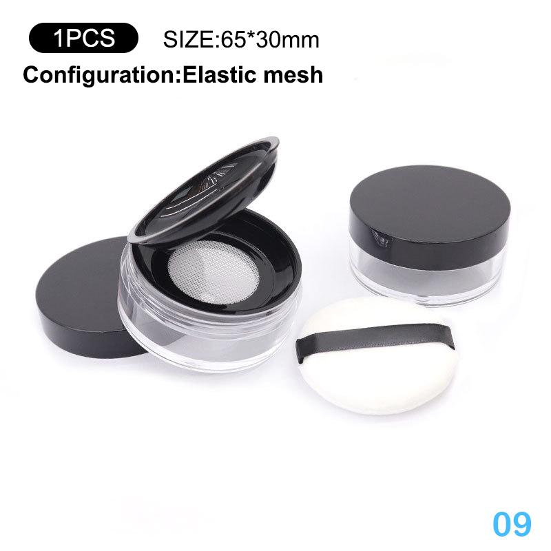 1Pcs Portable Plastic Powder Box Empty Loose Powder Container With Sieve Mirror Cosmetic Sifter Jar Travel Makeup Accessories