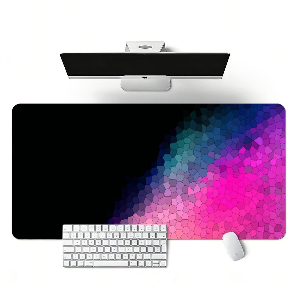 Colorful Pixel Black Large Mouse Pad Big Gaming Desk Mat XXL Mouse Mat Large Keyboard Mat Desk Pad For Computer Office 800x400x2mm
