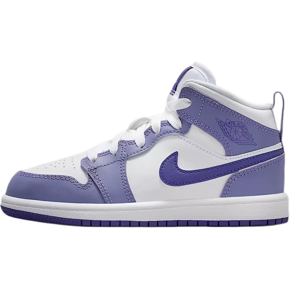 Кроссовки Air Jordan 1 Mid PS Dusty Amethyst для детей Фиолетовый Белый Court-Purple DQ8424-500 32