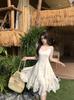 Plus Size Sheer Lace Patchwork Camisole Dress - Women’s Slim Fit Irregular Summer Skirt