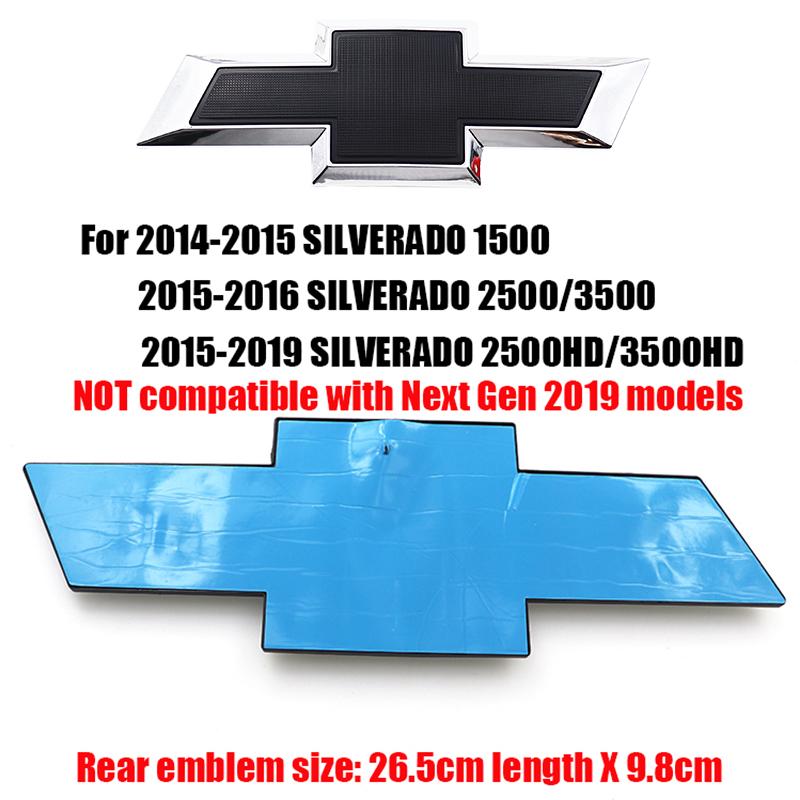 1pcs 3D ABS Car Rear logo Rear Bumper tail door trunk car rear Emblem sticker styling Accessories For Chevrolet SILVERADO
