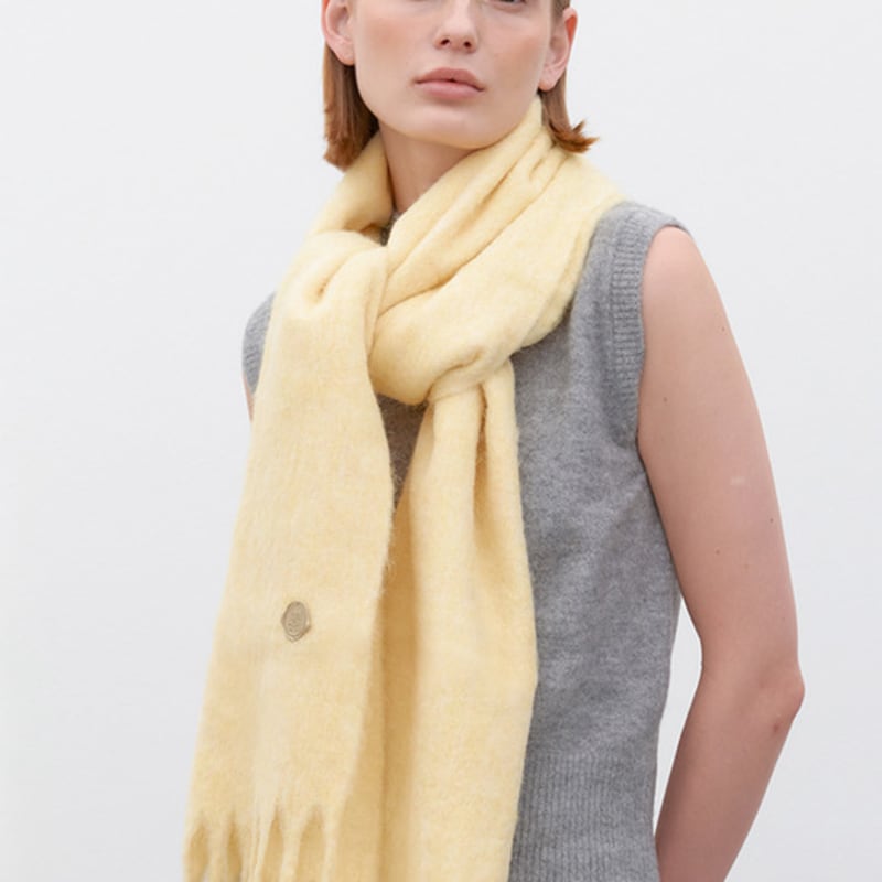 

halden heavy wool color muffler (M036_light yellow) light yellow