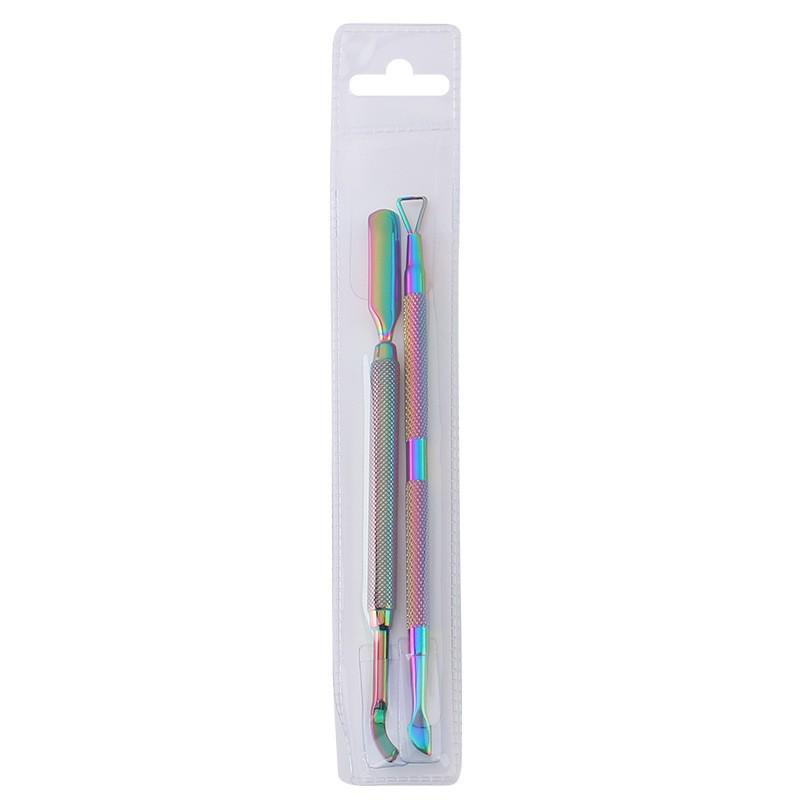 In-Stock Stainless Steel 2-Piece Nail Polish Remover & Cuticle Pusher Set