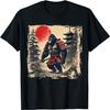 Samurai Bigfoot Japanese Vintage Graphic Ukiyo-e Art Funny T-Shirt(2)