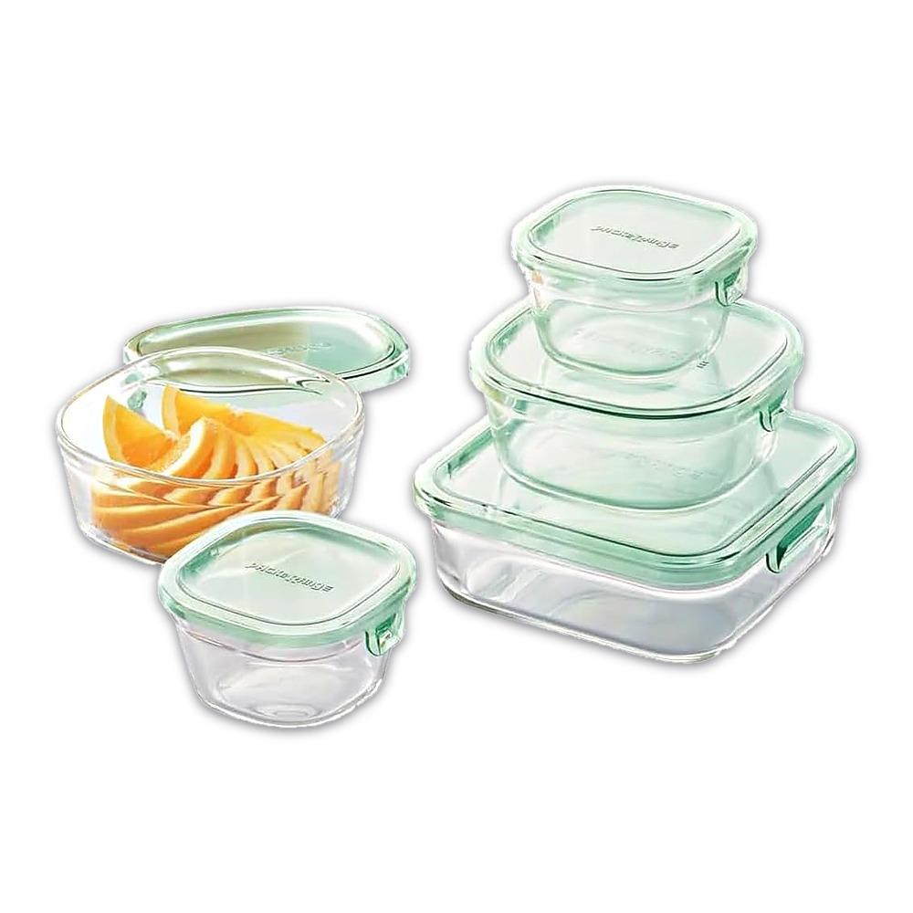 iwaki Pack & Range Square Glass Food Storage Containers Heat Resistant Microwave Safe PS-PRN-11W