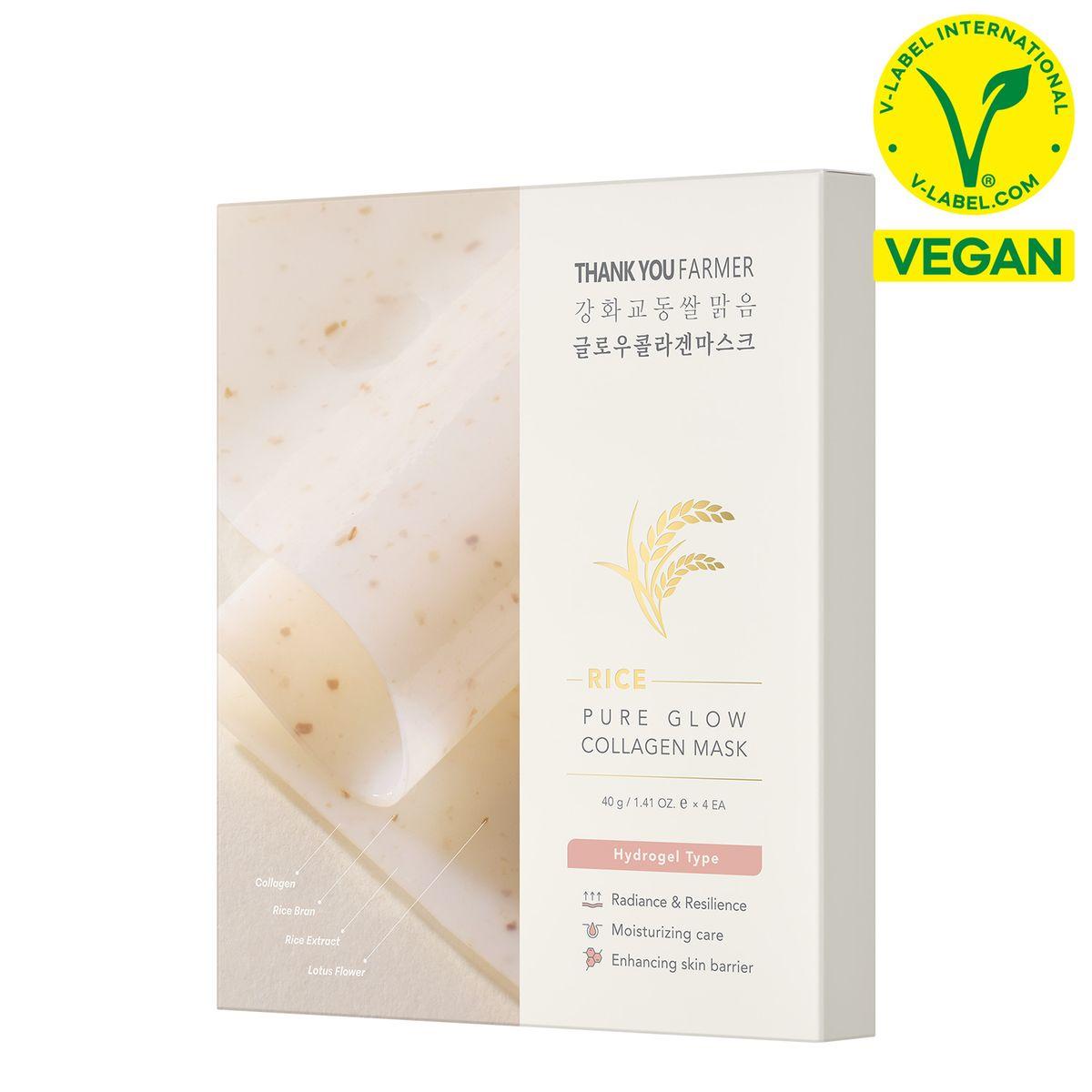 Ganghwa Gyodong Rice Clear Glow Collagen Mask (4 Sheets)