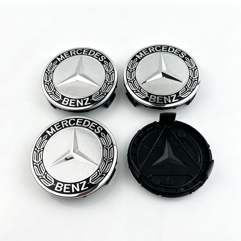 For Benz W2032026 New Car Wheel Center Hub Caps Cover 4Pcs 75mm for Mercedes Benz Amg logo B/C/E/S Class A Class C200L GLC GLK CLA W166 W163 W221