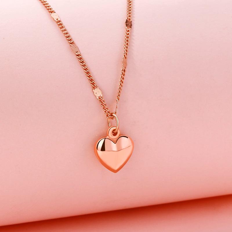 S925 Sterling Silver Heartbeat Love Heart Necklace - Korean Style, High-End, Versatile Clavicle Chain for Women 925 Silver