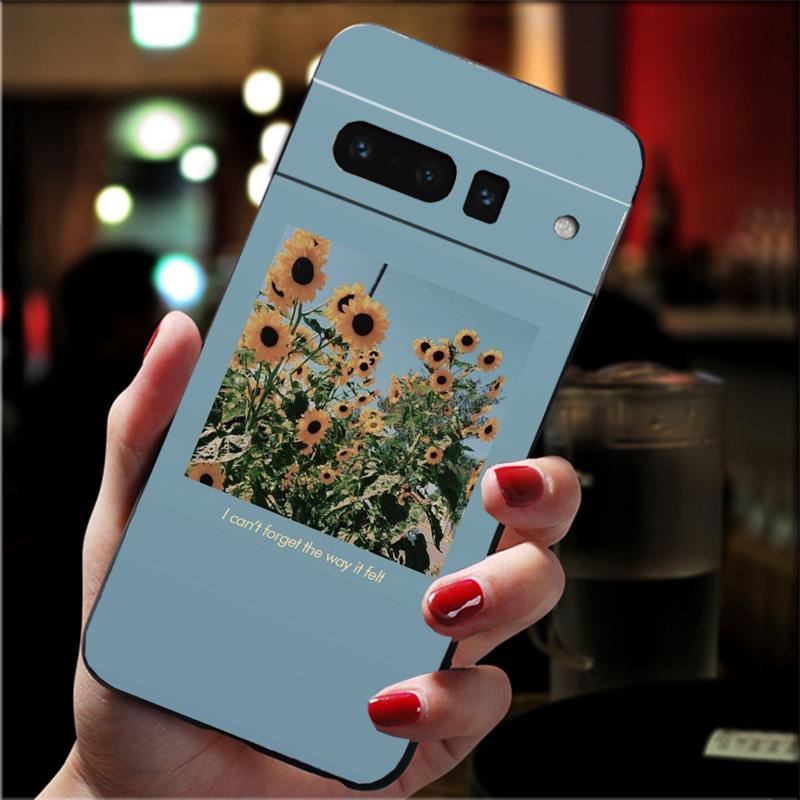 

Phone Case For Google Pixel 10 9 Pro XL 9A 8 7 6 Pro Pixel 8A 7A 6A Pixel 8 7 6 5 Aesthetic Art Pink Yellow Blue Sunflower Rose Google Pixel 6A