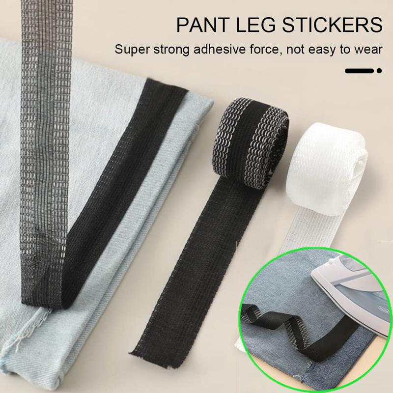 No-Sew 1-5M Self-Adhesive Hemming Tape Iron on Trousers Edge Shortening Tape for Jeans Pants DIY Repair