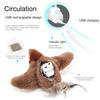 Interactive Cat Toys Rechargeable Electric Chirping Flapping Wings Bird Cats Touch-Activated Squeaky Plush Toy Pet