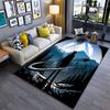 Silhouette Warrior Moon Forest Suitable As a Non-slip Mat for the Living Room or Bedroom Sofa