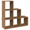 Room Divider Bookshelf 3 Tier Artisan Oak Style 99 x 29 x 99 cm