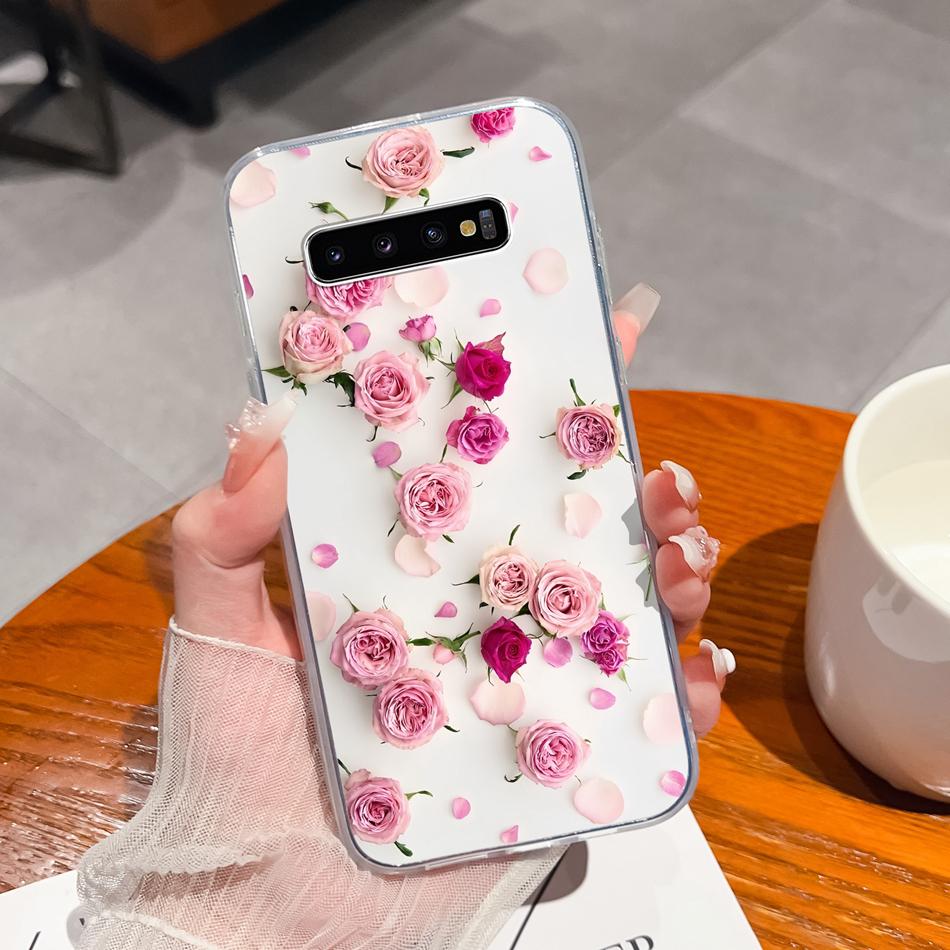 For Samsung S10 Lite Plus S10E Phone Case Creative Stamp Soft Clear Silicone Anti Drop Back Cover For Samsung Galaxy S 10 E Mask