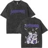 T-shirt Grafiche Vintage Lavate Anime Dorohedoro Kaiman Uomo Donna Gotica Manga Rock T-shirt Maschili T-shirt Oversize Streetwear