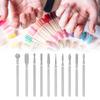 10pcs Professional Emery Nail Drill Bits Set Home Salon Novice Cuticle Remover Bits Nail Art Tool