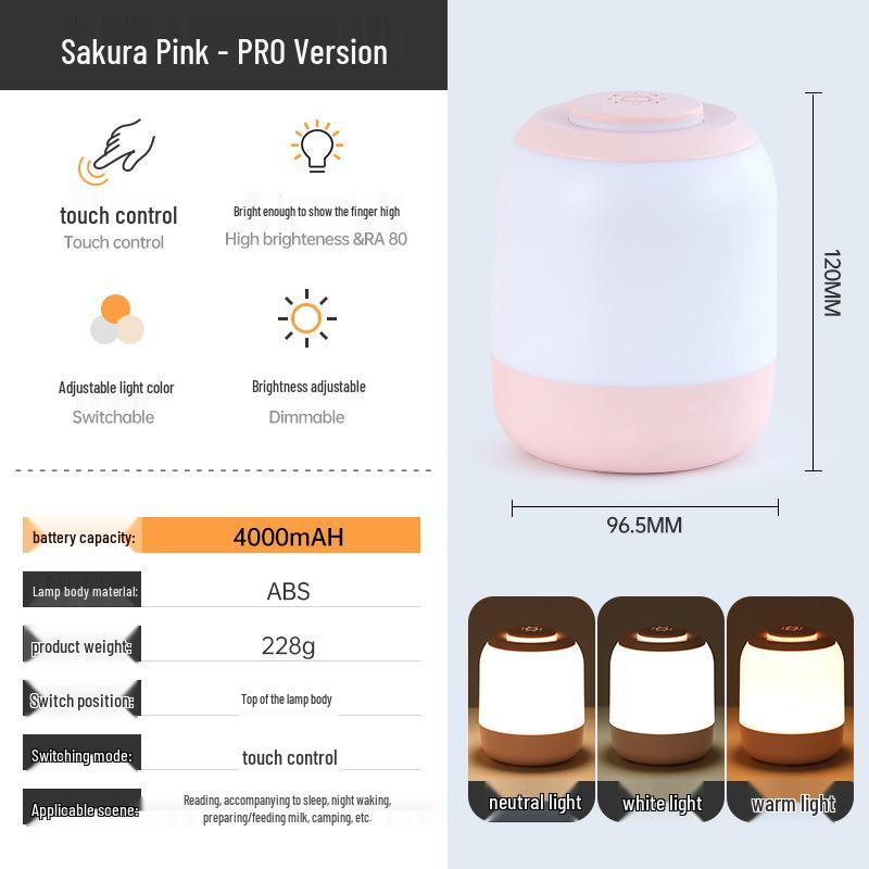 Rechargeable Touch LED Night Light: Bedside, Wake-Up, Dorm, or Sleep Atmosphere Desk Lamp