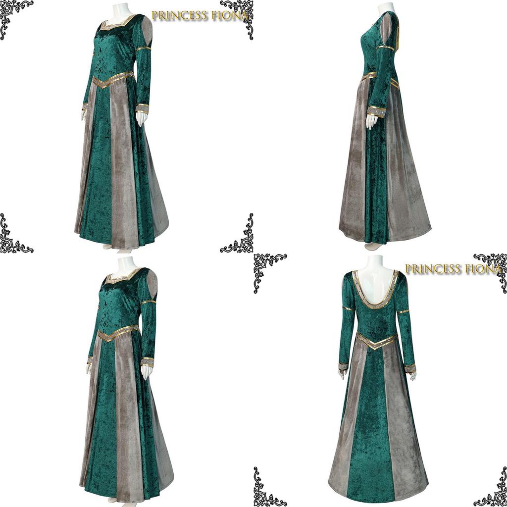 Shrek Princess Fiona Cosplay Costume For Adults Monster Themed Dress-up For Comic Con And Parties Characters)