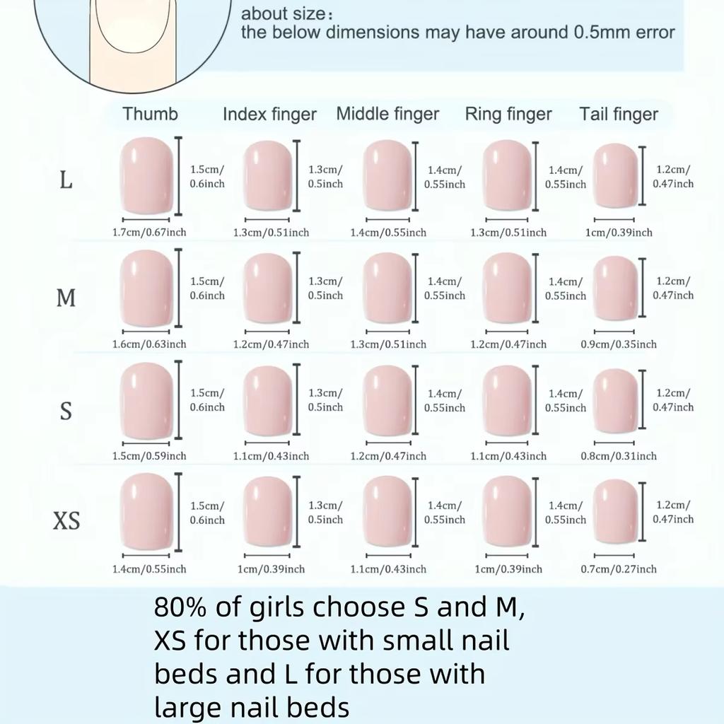 10pcs/set Handmade Dreamy Blue Press-On Nails Short Ballet Shape Gradient & Ombre Design Glossy Finish Removable False Nail Tips