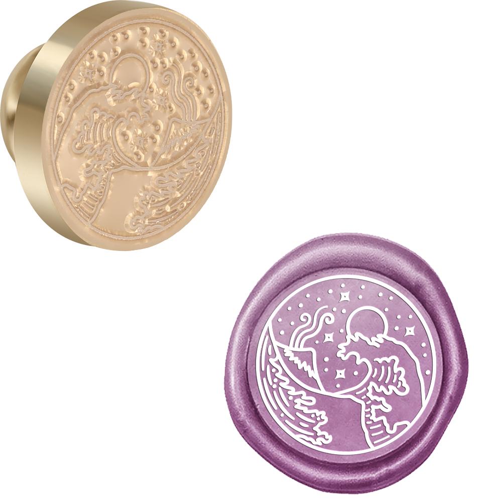 Weather theme Wax Seal Stamp Head Lightning Rain Clouds Removable Sealing Brass Stamp Head Olny for Creative Gift Envelopes