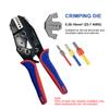 Schnellwechsel-Crimpzange 0,25–10 mm2 (23–7 AWG) Multifunktions-Ratschen-Drahtcrimperzange für