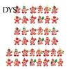 Holiday Gift Box Pendants 20/30/40Pcs Wooden Christmas Ornaments, Candy Cane Lollipop Rustic Xmas Tree Hanging Ornaments Decor for Party Wreath Window