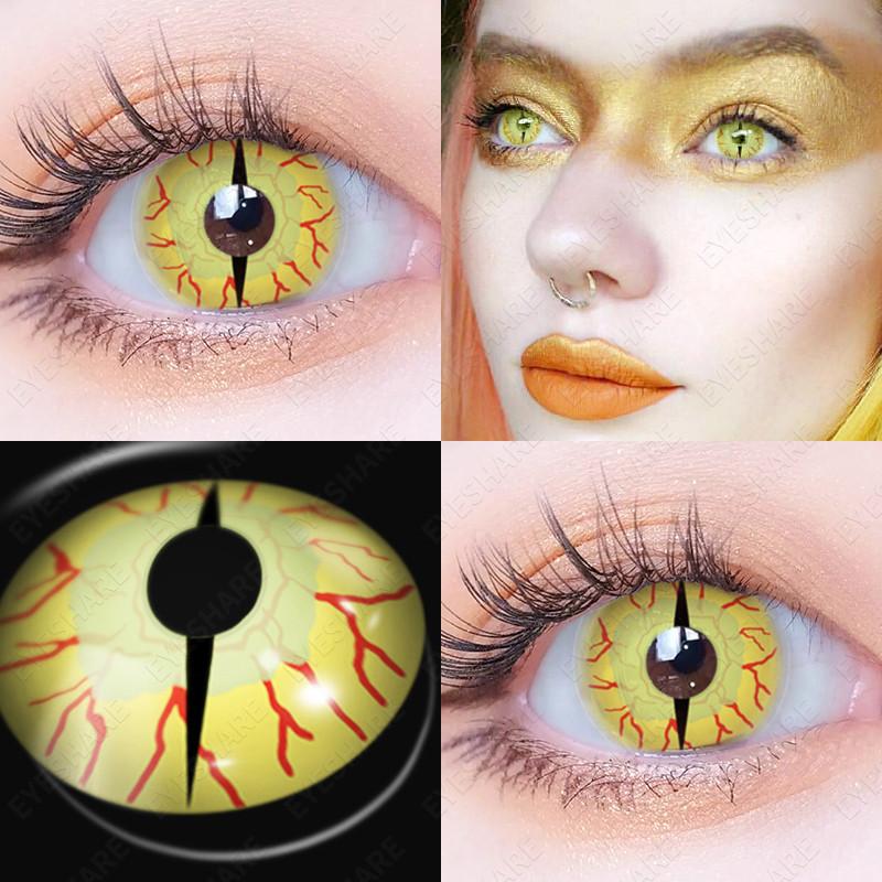 EYESHARE 1 Pair Cosplay Contact Lenses for Eyes Vampire Party Cosplay Colored Softlens 14.5mm Halloween Lens