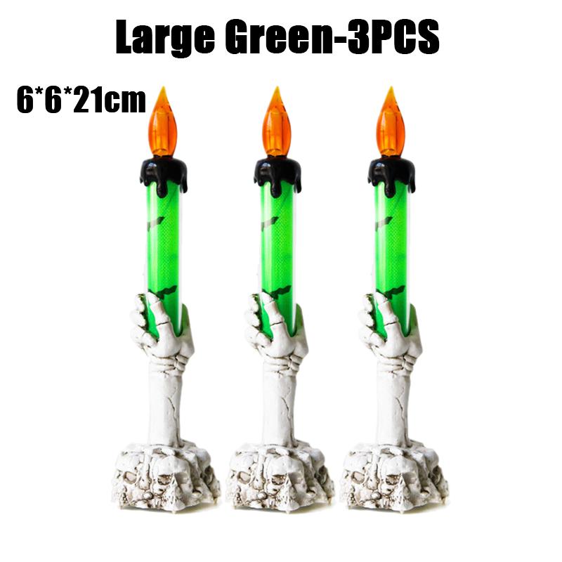 Halloween LED Lights Horror Skull Ghost Holding Candle Lamp Happy Holloween Party Decoration for Home Bar Decoration Light