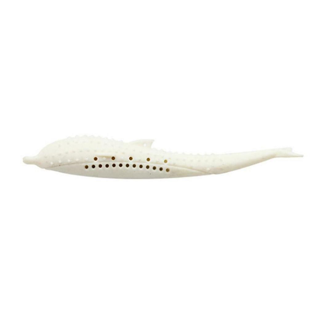 Soft Silicone Mint Fish Cat Toy  Pet Cat Teether Silicone Pet Grams Toy