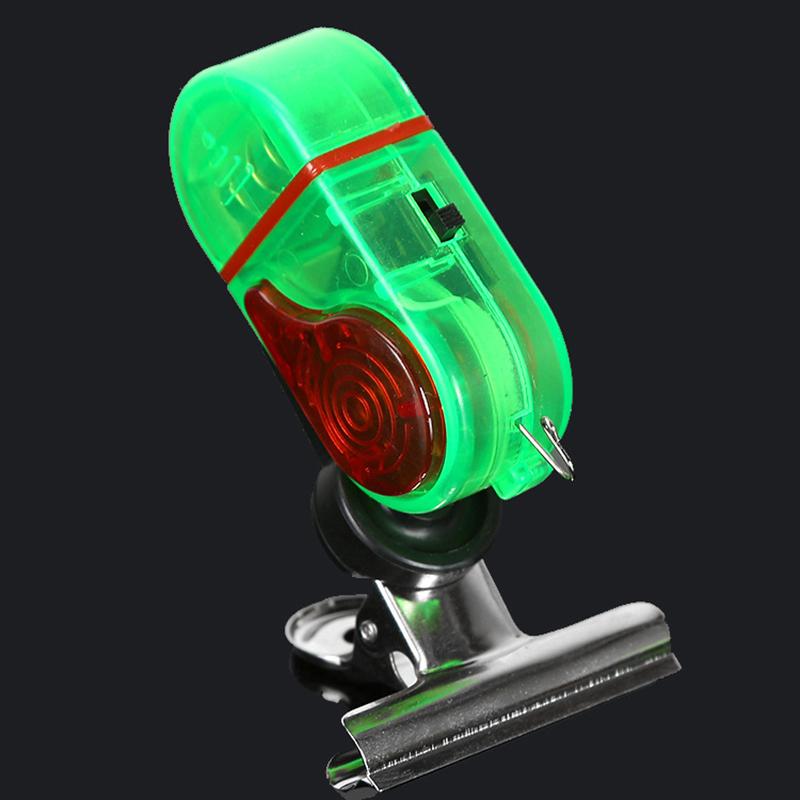 1Pc Fish Bite Alarm High Sensitive Fishing Alarm Sound Bell Led Light Indicator Clip-On Fishing Rod Buzzer Fishing Accessories
