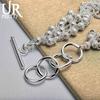 925 Sterling Silver Matte Pearl Ball Chain Grape Bracelet Fashionable Wedding Jewelry