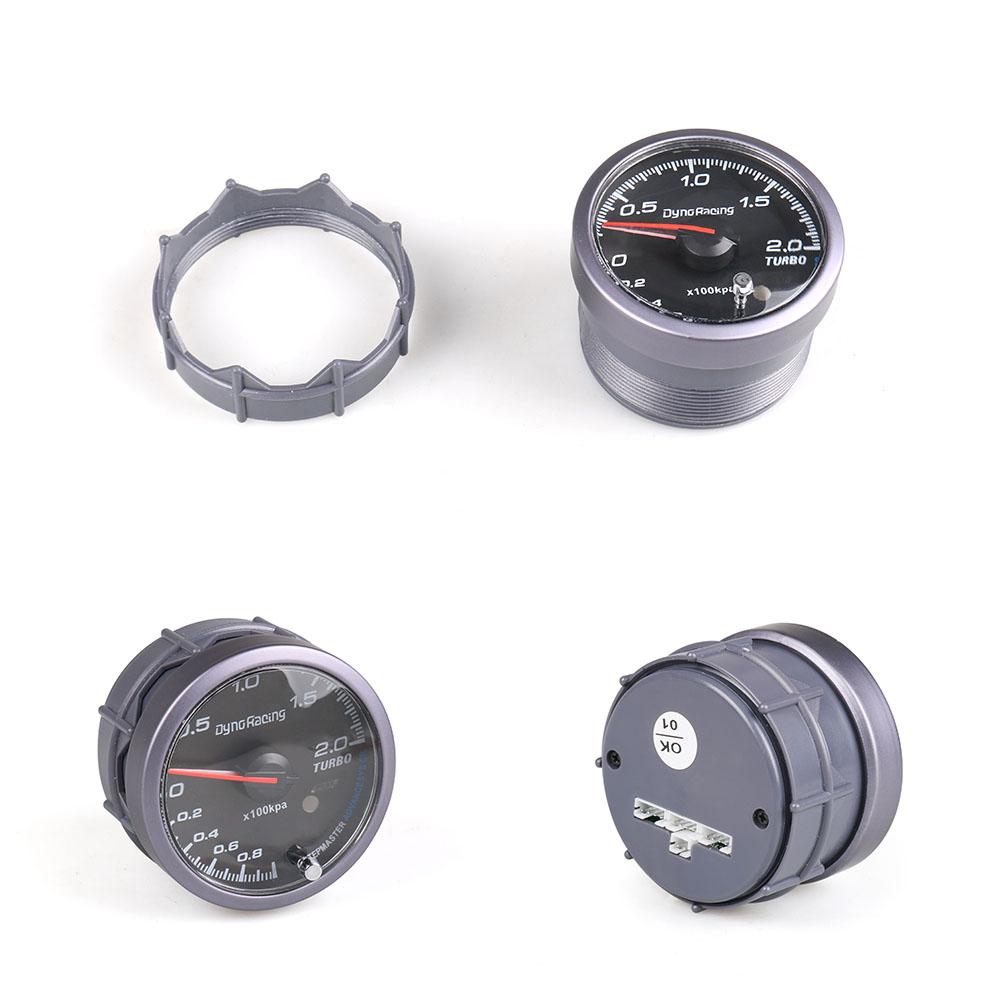 Dynoracing 60MM Black Face Car Turbo Boost Gauge 2 BAR With White &Amber Lighting Turbo Boost meter/Car Meter TT101478