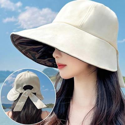 Spring Summer Hat for Women Large Wide Brim Women Bucket Hat Foldable UV Protection Outdoor Beach Cap Sun Hats