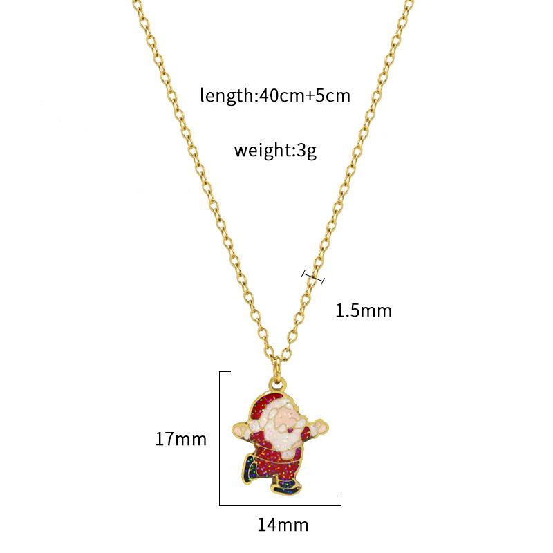 

Fashion Dripping Oil Colorful Fairy Tale Little Princess Necklace Female Christmas Versatile Halloween Collarbone Chain Sweet Temperament