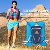 HEARTST Running Bag Marathon Backpack Daypack Lightweight Breathable Waterproof Reflective Hydration Bag Backpack 500ml Water 5.5L (Blue + Bottle)