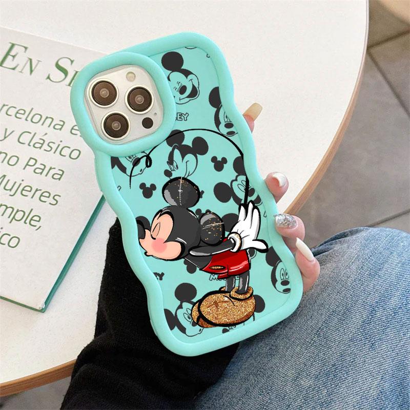 Mickey Minnie Mouse Love Phone Case For iPhone 17E 11 12 13 14 15 16 17 Pro Max 16e 17 Air 13 Plus Candy Color Back Cover
