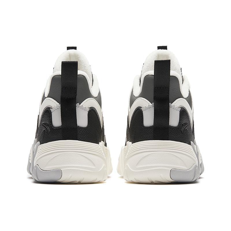 Anta Back Rise 1.0 Comfortable Slip Resistant Mid Top Casual Shoes Women's Black Gray 922348904-3