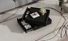 Functional Coffee Table for the Living Room, 360 degrees Rotatable, Rotating Tabletop with 2 Shelves and Storage Space, Side Table Frame Black