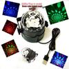 LED Remote Rotating Seven-Color Crystal Magic Ball Light for Indoor Dance and Stage Venues