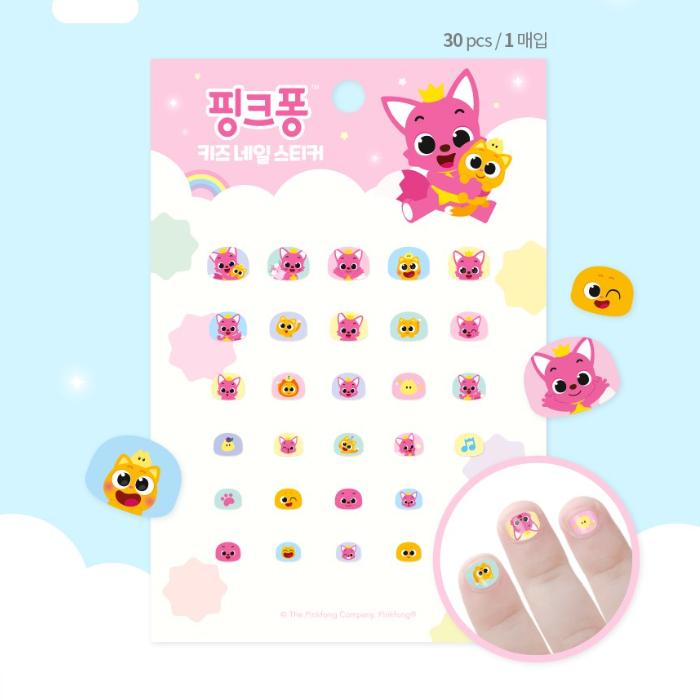 

Зроблено в Кореї – Дитячі наклейки для нігтів Pinkfong (4 варіанти) #Dreaming Pinkfong