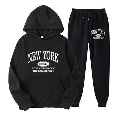 Conjunto de Roupa Esportiva Masculina Novo Moletom Masculino Moda Estampado Casual Roupa Esportiva Conjunto de Duas Peças Conjunto de Moletom