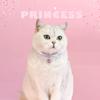 Pet Heart Pendant Collar for Cats, Anti-Choking Design, Double-Layer Pearl Heart Pendant Necklace for Princess Kittens and Puppies