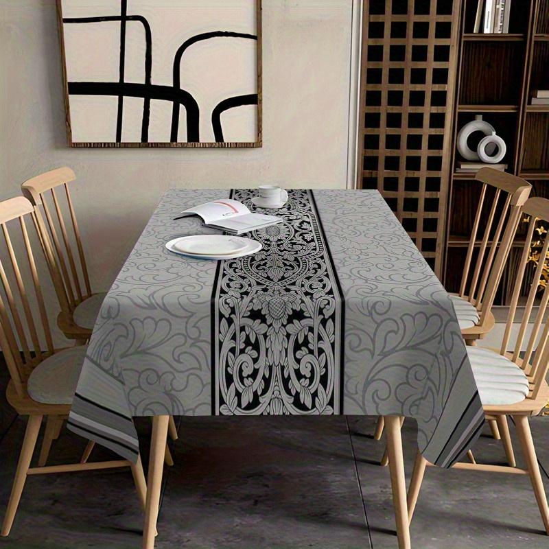 VIKAMA Grey Premium Tablecloth Ideal for Decorating Dining Rooms, Luxury Afternoon Tea Tables and Home Furnishings