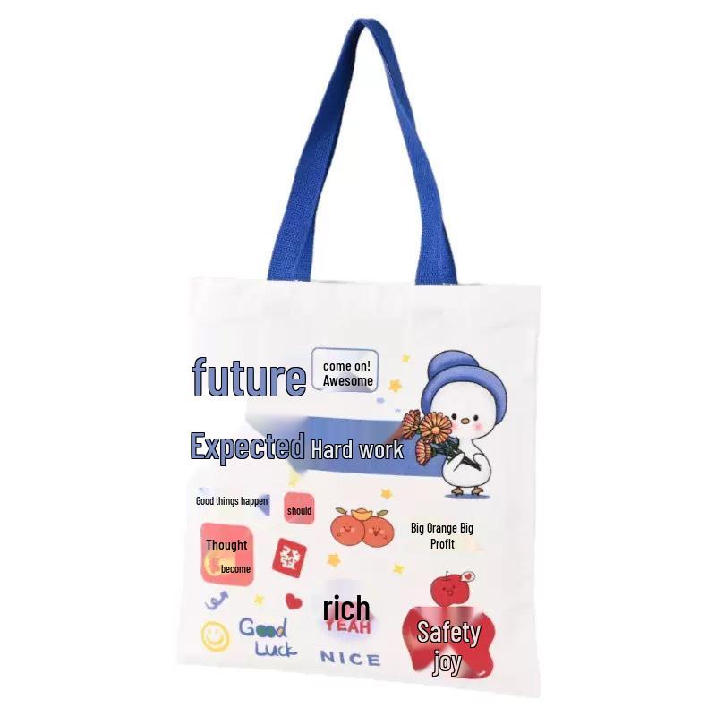 Custom Logo Eco-friendly Canvas Tote Bag – Create Your Own Cultural and Creative Shopping Bag from Your Image.