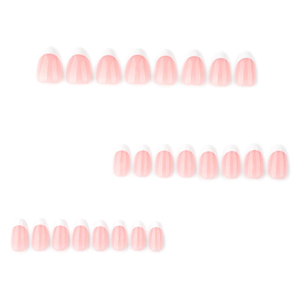 Minimalist classic French white edge manicure short almond nail hot-selling wearing nail fake nails nail piece