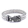 Special Stainless Steel Woven Chain Viking Rune Wolf Head Bird Head Snake Logo Bracelet