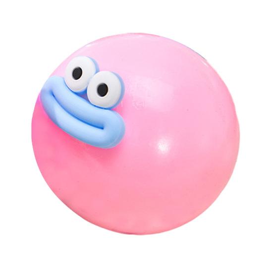 

Cartoon Sausage Mouth Stress Ball Toy Stress Relief Big Eyes Squeeze Ball Fidget Toy Slow Rising Home Office Worker Desk Toy 10cm рожевий