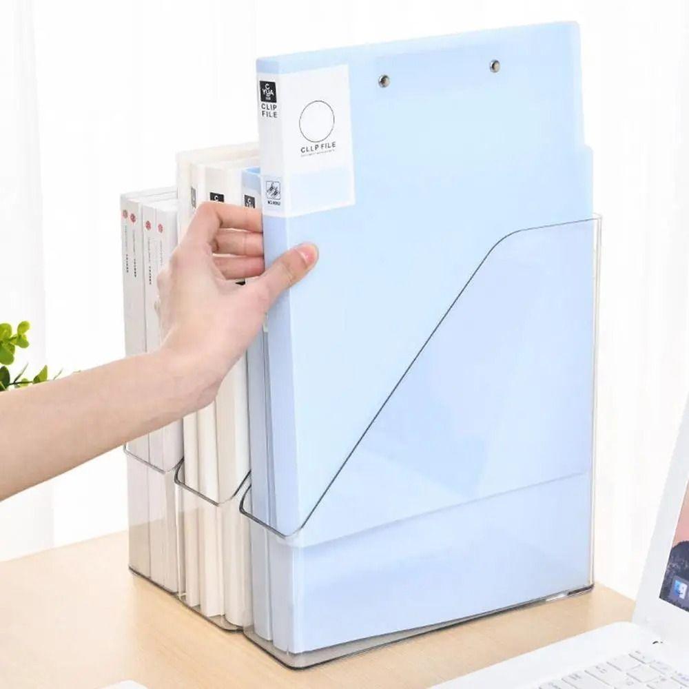 Transparente Schreibtischmappe Acryl-Bücherregal Neue Aufbewahrungsbox Heim-Büro