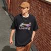 Li-Ning Hand-Painted Large Logo Print Loose Comfortable Versatile Short Sleeve T-Shirt Men Tops Black AHSU745-1